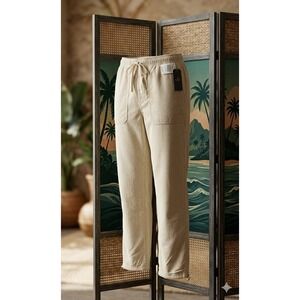 Saints Studio D2720-W62 Men's Bone Color Casual Pants. ‎ New With Tags. Size L